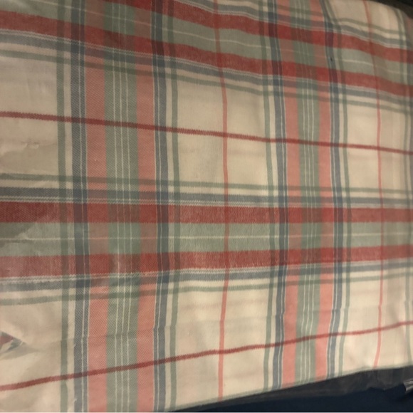 NIP Vermont Country Store Flannel Robe XL Womens Plaid White/Pink/Blue - Picture 5 of 5